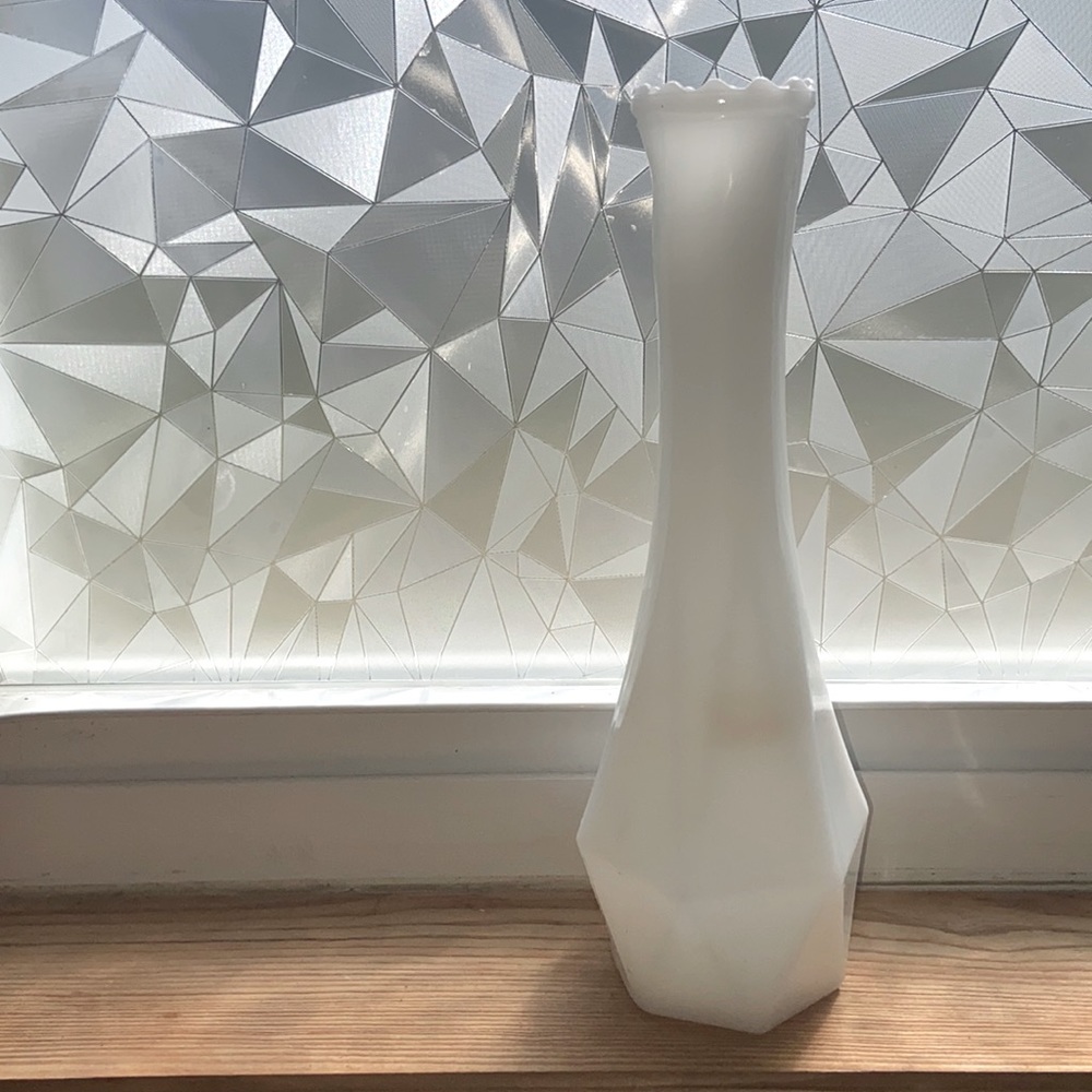 Retro Milk Glass Vase